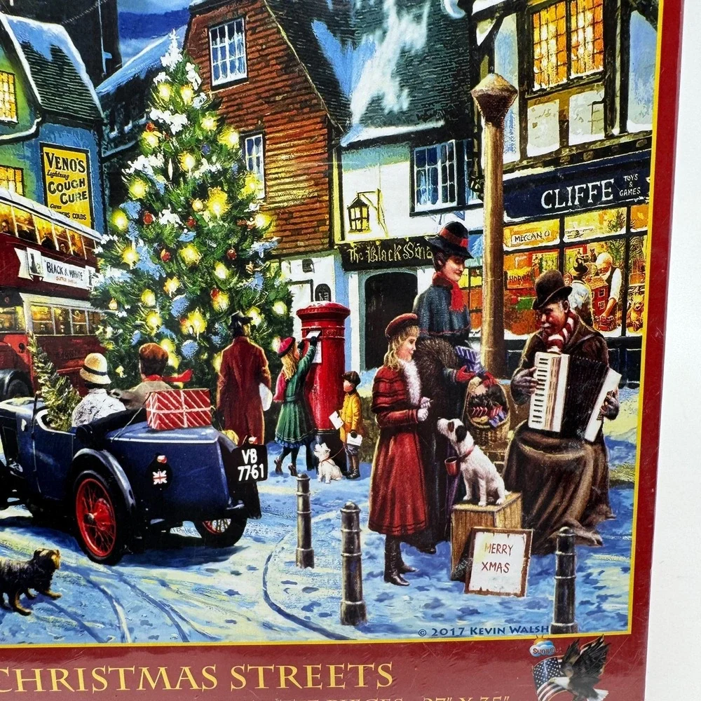 Jigsaw Puzzle 1000 Piece, Christmas Streets By‎ Kevin Walsh, NIB Sealed